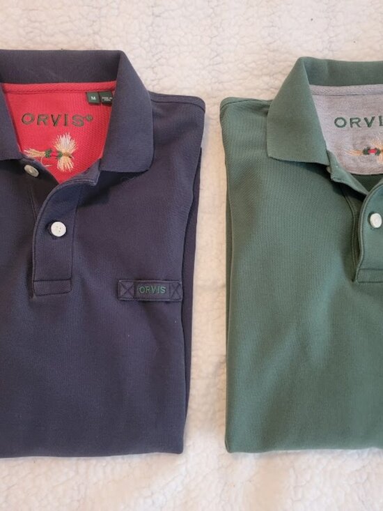 Orvis Other - 2-Pack Orvis Short Sleeve Men's Polo Shirts Green & Navy Blue Medium